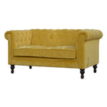 Load image into Gallery viewer, Mustard-Velvet-Chesterfield-Sofa
