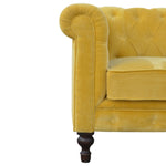 Load image into Gallery viewer, Mustard Velvet Chesterfield Sofa
