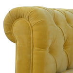 Load image into Gallery viewer, Mustard Velvet Chesterfield Sofa
