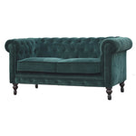 Load image into Gallery viewer, Emerald Green Velvet Chesterfield
