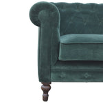 Load image into Gallery viewer, Emerald Green Velvet Chesterfield
