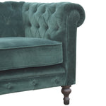 Load image into Gallery viewer, Emerald Green Velvet Chesterfield
