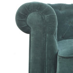 Load image into Gallery viewer, Emerald Green Velvet Chesterfield
