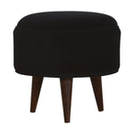 Load image into Gallery viewer, Black-Velvet-Nordic-Style-Footstool
