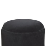 Load image into Gallery viewer, Black Velvet Nordic Style Footstool
