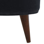 Load image into Gallery viewer, Black Velvet Nordic Style Footstool
