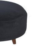 Load image into Gallery viewer, Black Velvet Nordic Style Footstool
