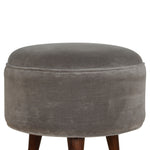 Load image into Gallery viewer, Grey Velvet Nordic Style Footstool
