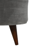 Load image into Gallery viewer, Grey Velvet Nordic Style Footstool
