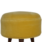 Load image into Gallery viewer, Mustard Velvet Nordic Footstool
