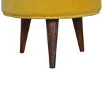 Load image into Gallery viewer, Mustard Velvet Nordic Footstool
