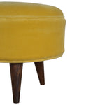 Load image into Gallery viewer, Mustard Velvet Nordic Footstool
