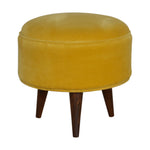 Load image into Gallery viewer, Mustard Velvet Nordic Footstool
