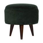 Load image into Gallery viewer, Emerald-Green-Velvet-Nordic-Stool
