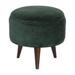 Load image into Gallery viewer, Emerald Green Velvet Nordic Stool
