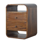 Load image into Gallery viewer, Chestnut Curve 2 Drawer Bedside
