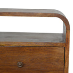 Load image into Gallery viewer, Chestnut Curve 2 Drawer Bedside
