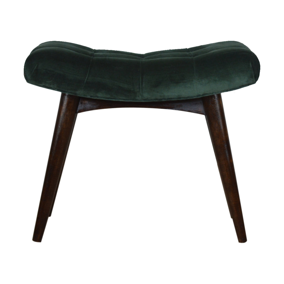 Emerald-Velvet-Curve-Bench