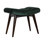 Load image into Gallery viewer, Emerald Velvet Curve Bench
