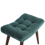 Load image into Gallery viewer, Emerald Velvet Curve Bench
