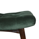 Load image into Gallery viewer, Emerald Velvet Curve Bench
