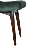 Load image into Gallery viewer, Emerald Velvet Curve Bench
