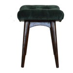 Load image into Gallery viewer, Emerald Velvet Curve Bench
