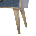 Load image into Gallery viewer, Grey Tweed Bedside with Open Slot
