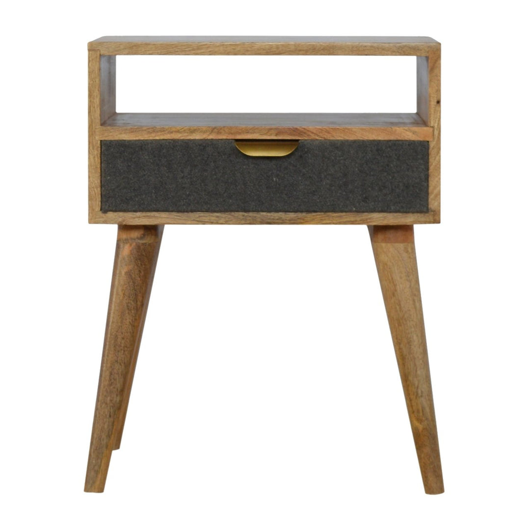 Grey-Tweed-Bedside-with-Open-Slot