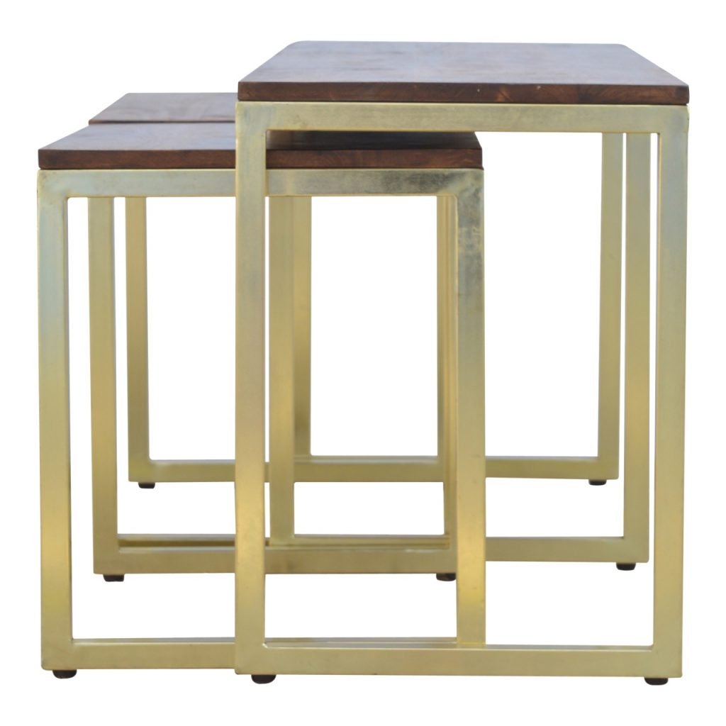 Chunky Gold Table Set of 3