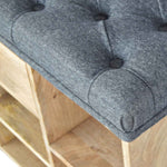 Load image into Gallery viewer, Black Tweed 1 Drawer Bench
