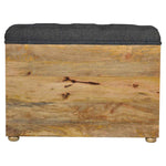 Load image into Gallery viewer, Black Tweed 1 Drawer Bench
