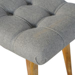 Load image into Gallery viewer, Curved Grey Tweed Bench
