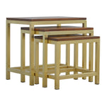 Load image into Gallery viewer, Chunky Gold Stool Set of 3
