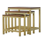 Load image into Gallery viewer, Chunky Gold Stool Set of 3
