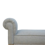 Load image into Gallery viewer, Grey Tweed Bench with Turned Feet
