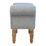 Load image into Gallery viewer, Grey Tweed Bench with Turned Feet
