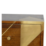 Load image into Gallery viewer, Gold Geometric Chestnut Bedside
