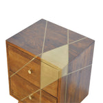 Load image into Gallery viewer, Gold Geometric Chestnut Bedside
