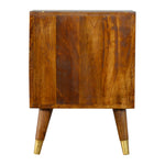 Load image into Gallery viewer, Gold Geometric Chestnut Bedside
