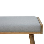 Load image into Gallery viewer, Grey Tweed Tray Style Footstool
