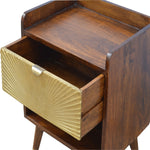 Load image into Gallery viewer, Manila Gold One Drawer Bedside
