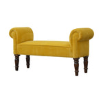 Load image into Gallery viewer, Mustard-Velvet-Bench
