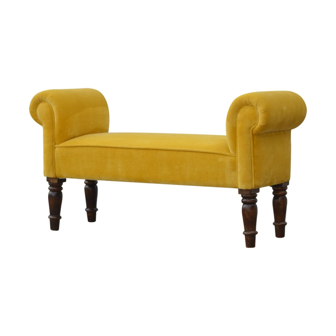 Mustard-Velvet-Bench