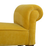 Load image into Gallery viewer, Mustard Velvet Bench
