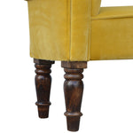 Load image into Gallery viewer, Mustard Velvet Bench
