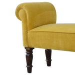 Load image into Gallery viewer, Mustard Velvet Bench
