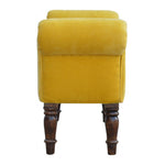 Load image into Gallery viewer, Mustard Velvet Bench
