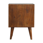 Load image into Gallery viewer, Chestnut Cube Carved Bedside
