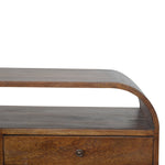 Load image into Gallery viewer, Chestnut Curved Edge Media Unit with 2 Drawers
